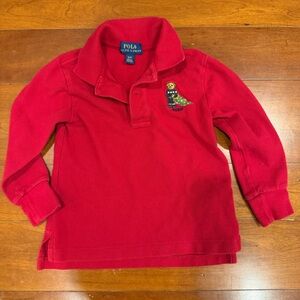 Polo Ralph Lauren long sleeve bear Christmas polo toddler boy
